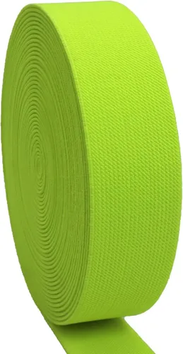 Vista 18 de Banda elástica de punto negro de 1-1/2 pulgadas, 10 yardas, 1.496 in, tejido de sarga de doble cara, correas elásticas pesadas, banda elástica