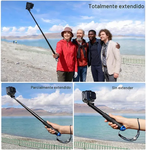 Vista 7 de GEPULY 46 ''impermeable Selfie Stick Underwater Hand Grip para GoPro Azul