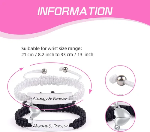 Vista 18 de Pulsera de amor para pareja