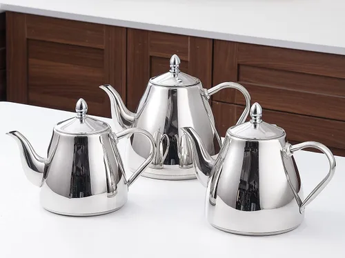 Vista 9 de SANQIAHOME Tetera de acero inoxidable con infusor 1200 ml