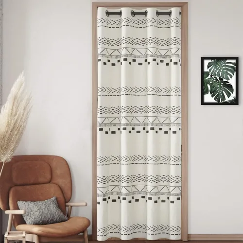 Vista 11 de Cortinas de puerta para privacidad de puerta, 80 pulgadas de largo, semi opacas, aisladas térmicas, cubierta divisora de habitaciones/persianas