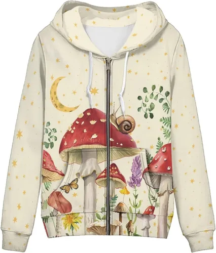 Vista 13 de Showudesigns Sudaderas con capucha y cremallera para mujer XS-5XL Un pollo