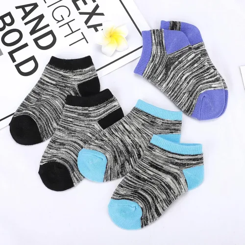 Vista 5 de Auranso 12 pares de calcetines atléticos transpirables para niños y niñas de algodón de corte bajo