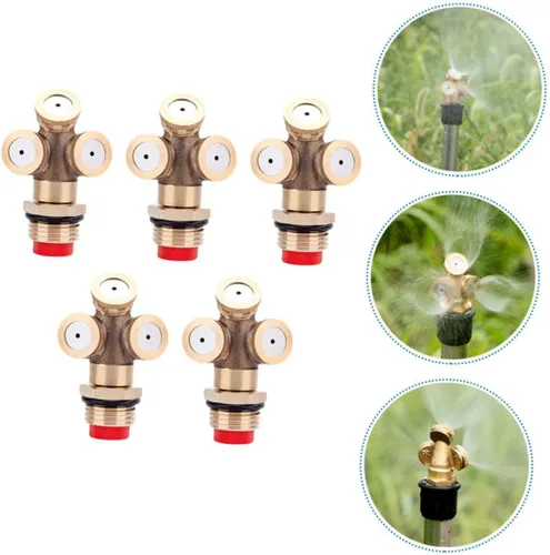Vista 8 de BESTonZON Boquilla de boquilla de pulverización de manguera de agua pulverizadora Boquilla Mister Cabezales de riego Accesorios de rociadores