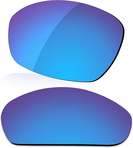 Vista 5 de LenzReborn Reemplazo de lente polarizada para gafas de sol Oakley Juliet - Negro oscuro+gris plateado+rojo fuego+azul hielo