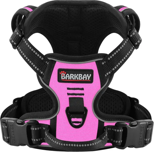 Vista 16 de BARKBAY Arnés para perro sin tirones para perros pequeños, ajustable, reflectante, cómodo, sin estrangulamiento, resistente, perfecto