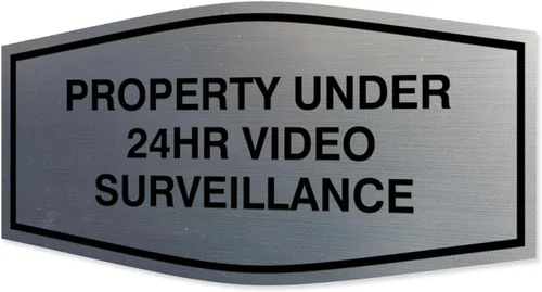 Vista 22 de Fancy Property - Señal de videovigilancia (cámara) de menos de 24 horas (negro) - Pequeño (paquete de 1)