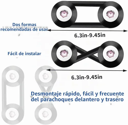 Vista 4 de Clips para Parachoques Delantero Negro 12PC Clips de Liberación Rápida para Parachoques se Pueden Aplicar a Parachoques Delanteros y Traseros