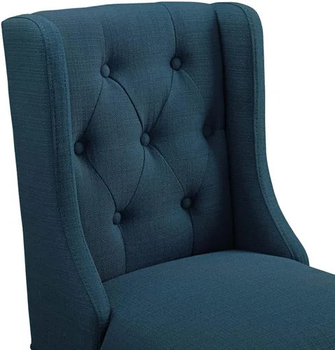 Vista 8 de Modway Baronet - Juego de 2 taburetes tapizados de tela con botones copetudos, color azul