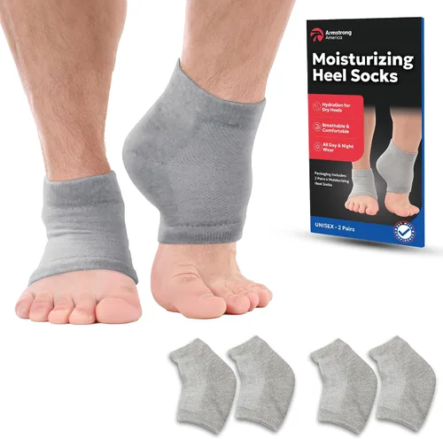 Vista 16 de Calcetines hidratantes para hombres y mujeres Tratamiento de talón agrietado con aloe vera Removedor de callos de talón hidratante Calcetines