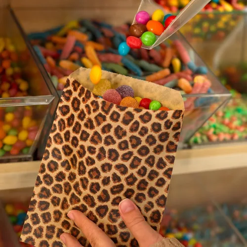 Vista 7 de 888 Display – 200 piezas de 8.5 x 11 pulgadas de papel de tono leopardo bolsas de regalo de compras