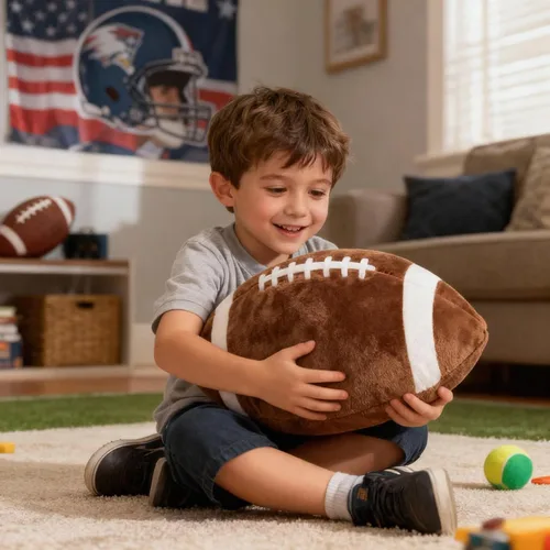 Vista 2 de Mostop Almohada de fútbol personalizada con nombre y número personalizados, regalos de cumpleaños de Navidad para niños, papá, deportes, atletas