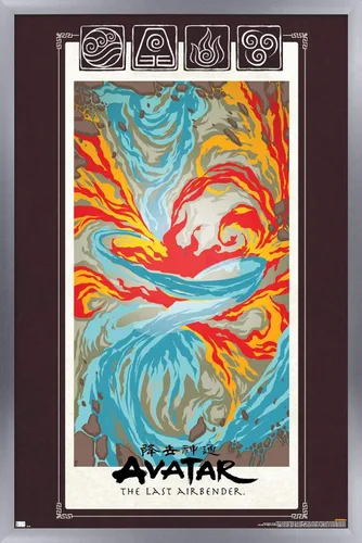 Vista 11 de Nickelodeon Avatar: The Last Airbender - Póster de pared, 22.4 pulgadas de largo x 14.7 pulgadas de ancho, versión enmarcada de madera de granero