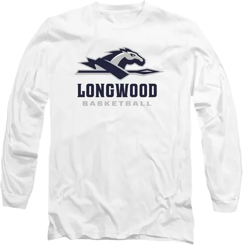 Vista 3 de Longwood University - Camiseta de manga larga unisex con logotipo de baloncesto Negro