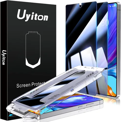 Vista 8 de Uyiton UnBreak-Glass - Protector de pantalla para Samsung Galaxy S22, soporte ultrasónico de huellas dactilares, marco de alineación automática