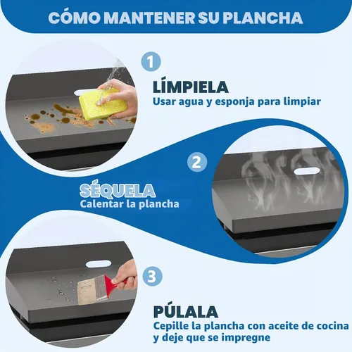 Vista 7 de Parte superior de repuesto de plancha de 22 pulgadas para parrillas de mesa