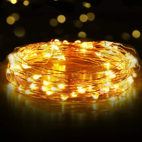 Vista 9 de Ariceleo Guirnalda de luces LED de hadas USB, 1 paquete de luces de hadas de alambre de cobre para interiores, dormitorio, festival, Navidad, boda