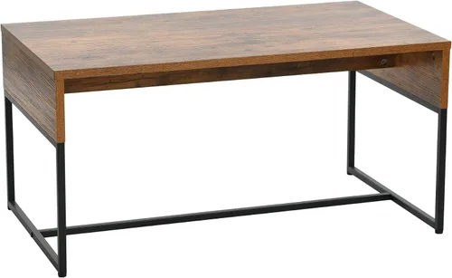 Vista 9 de Household Essentials Mesa de centro de grano Ashwood con base de hierro negro