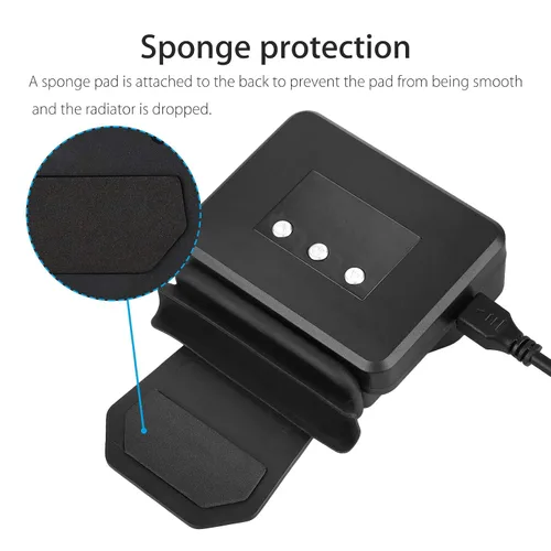 Vista 7 de Switch Cooling Fan, EEEKit Cooling Fan for Nintendo Switch, Dock Set Temperature Display Cooler for NS Original Docking Station, Adjustable Fan