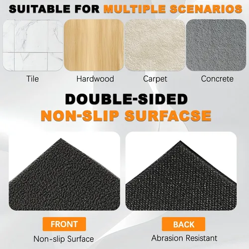 Vista 3 de Alfombrilla de correr Fitvids de 1/4" de espesor, alfombras antideslizantes para gimnasio, almohadilla de protección para el suelo, compatible