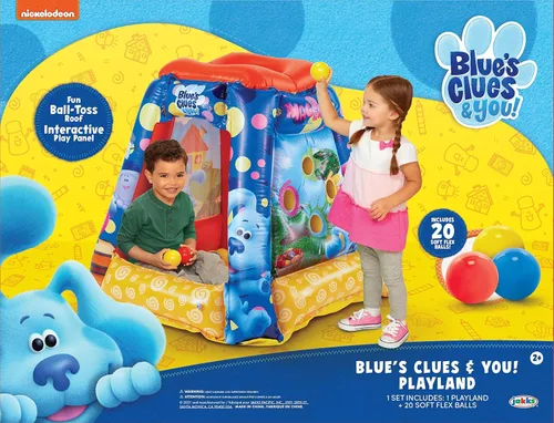 Vista 3 de Blues Clues Blue's Clues & You! Ball Pit 20 pelotas – Casa de juegos inflable para niños y niñas [pelotas incluidas]