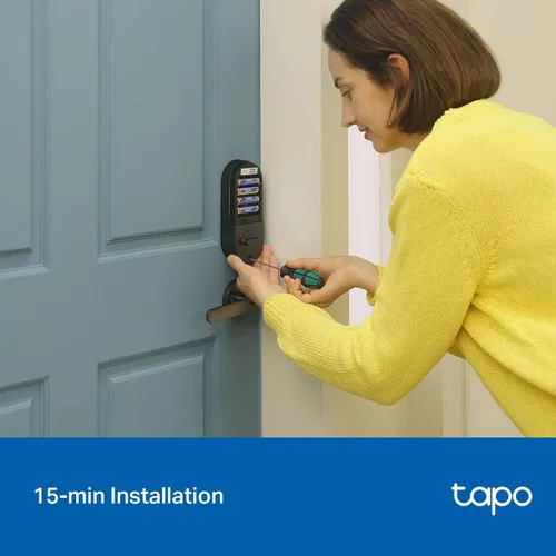 Vista 6 de Tapo - Cerradura inteligente de puerta con cerradura de perilla Wi-Fi - Reconocimiento de huellas dactilares, botones táctiles sin llave y monitoreo