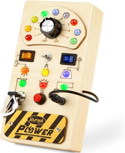 Vista 8 de Joyreal Montessori - Tabla de conducción ocupada con luces LED para niños