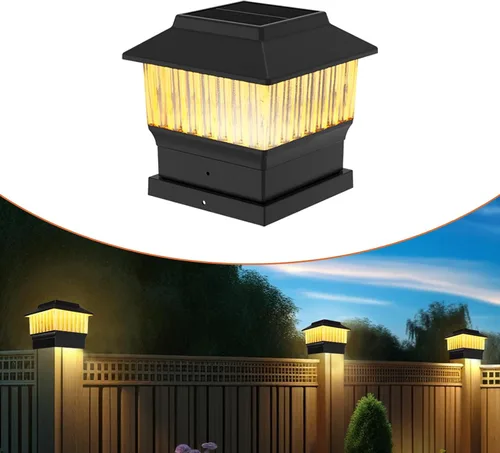 Vista 15 de Paquete de 4 luces solares para tapa de poste, modernas #2: se adapta a postes de vinilo de 4 x 4 y madera de 5 x 5 pulgadas, temperatura de 3