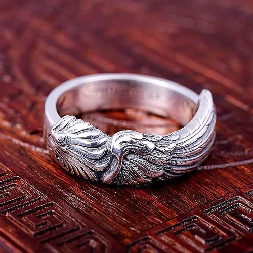 Vista 2 de Anillo de plata F. Fantasy Anillo de corazón de león FF8 Anillo de anime de león de plata S925 joyería