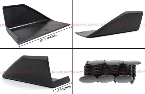Vista 2 de Falda lateral con panel basculante complementario estilo M compatible con Ford Mustang GT Ecoboost S550 2015-2023, color negro