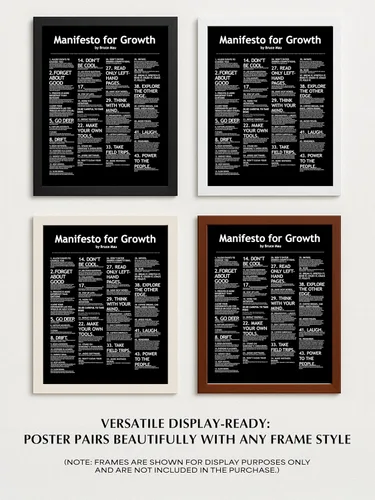 Vista 8 de Impresión motivacional para pared, póster con cita inspiradora "Manifiesto para el crecimiento", obra de arte de fitness para gimnasio en casa, sala