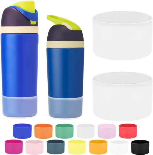 Vista 16 de Mity rain Bota de silicona 2PCS para botella de agua Owala FreeSip Malvavisco tímido