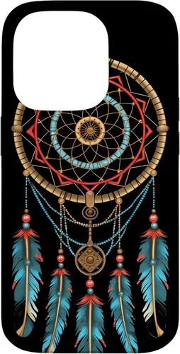 Vista 17 de Dreamcatcher Native American Indian Feathers Tribal Boho Case for iPhone 17