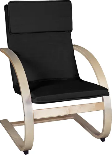 Vista 9 de Silla reclinable de madera curvada Niche Mia, de nogal moka/beige, Madera Metal Nuez moca/Beige