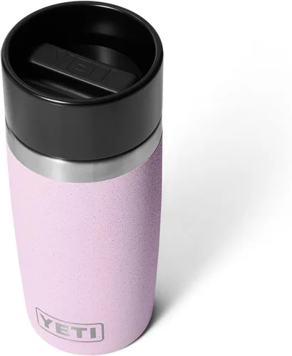 Vista 30 de YETI Rambler - Botella de viaje de 8 onzas, acero inoxidable, aislada al vacío con tapa a prueba de fugas, color negro