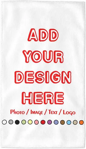 Vista 6 de HAOGEILI - Toallas de mano personalizadas con nombre y logotipo de imagen, alta absorción de agua, adecuadas para baño, tocador, viajes, camping