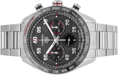 Vista 2 de Tag Heuer Carrera Porsche Edición Especial Cronógrafo Automático Gris Dial Reloj CBN2A1F.BA0643, Gris, Cronógrafo