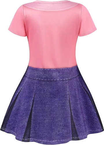 Vista 2 de Eledobby Disfraz de Mei Mei Mei para niñas, vestido de panda rojo que se vuelve para niños, disfraces de Meilin, trajes de Halloween, ropa de fiesta