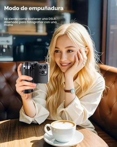 Vista 2 de UBeesize - Mini trípode para selfie stick 3 en 1 con control remoto recargable Pocket-Size Phone Tripod, 360° Rotating Phone Holder, Portable Hand