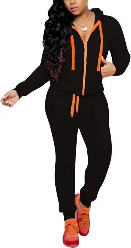 Vista 2 de Mrskoala Conjunto deportivo de 2 piezas para mujer, conjunto de pantalones largos