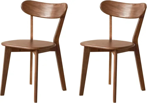 Vista 18 de Sillas de comedor de roble, sillas de cocina, silla moderna de madera maciza 100% con respaldo curvo, silla de comedor para cocina, sala de estar