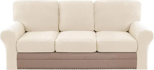 Vista 35 de H.VERSAILTEX Fundas elásticas para sillas de varias piezas, fundas para cojines ajustables para asiento y respaldo