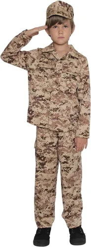 Vista 3 de Disfraz del ejército, para niños, disfraz militar