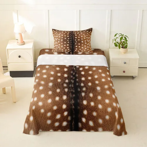 Vista 23 de Erosebridal Juego de ropa de cama para niños, sábanas kawaii con diseño de gato, tamaño individual, juego de cama de 3 piezas con 1 sábana bajera, 1