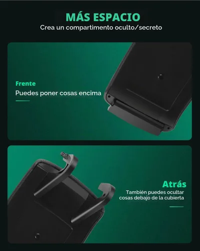 Vista 5 de SCITOO Funda de repuesto negra para reposabrazos para consola central para Audi A4 A6 S4 2000-2008