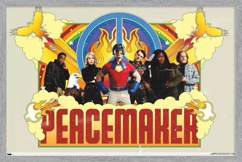 Vista 16 de Trends International DC Comics TV Peacemaker - Póster de pared de grupo, 22.4 pulgadas de largo x 14.7 pulgadas, versión enmarcada de madera
