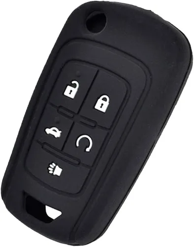 Vista 6 de LemSa 2 piezas de silicona 5 botones Flip Key Fob Cover Remote Keyless Entry Bag para Chevrolet Camaro Cruze Equinox Malibu SS Sonic Spark Volt Aveo