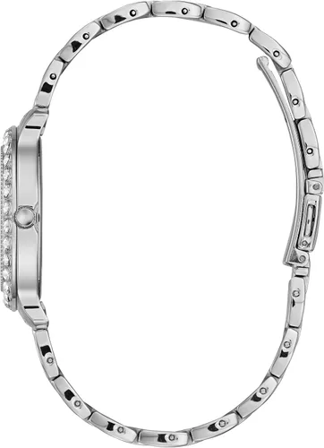 Vista 2 de Guess Stainless Steel + Pink Crystal Bracelet Watch. Color Silver-Tone (Model U1062L2)