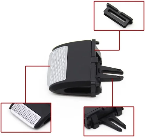 Vista 6 de Clip de lengüeta de salida de aire de CA delantero y trasero compatible con Mercedes Benz W167 GLS GLE 350 400 450 500 580 2020 2021 2022