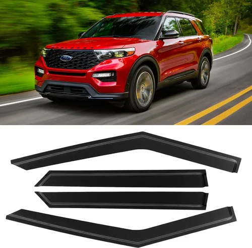 Vista 31 de Visores para ventanas y protectores contra la lluvia para Ford F150 de cabina estándar 1980-1996, Deflectores de viento y protectores para ventanas